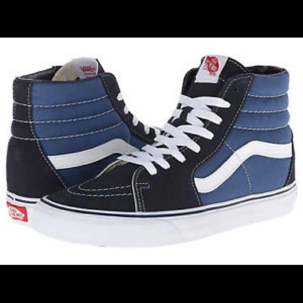 Vans Navy SK8-HI Old School High Top Shoes